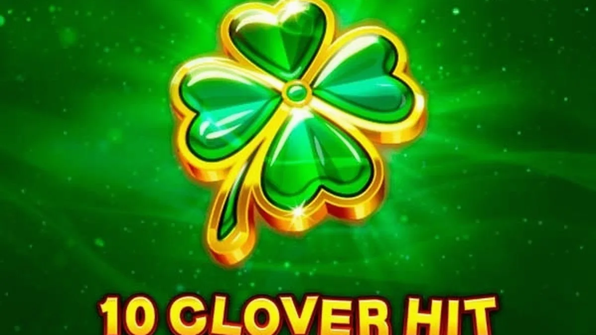 Interface do jogo 10 Clover Hit com trevos e símbolos de frutas