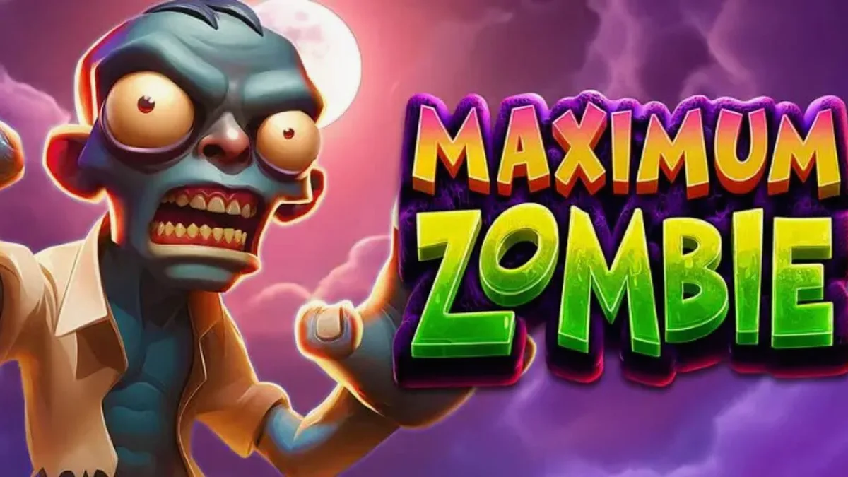 Tela principal do slot Maximum Zombie com temática apocalíptica