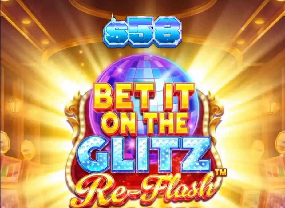 Interface brilhante e neon do slot Bet It on the Glitz Re-Flash